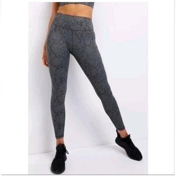 All Fenix Pants - All Fenix Python Charcoal Snake Print Leggings - Size M